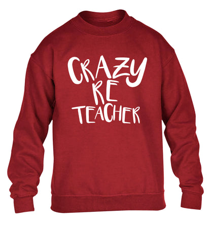 Crazy RE teacher children's grey sweater 12-13 Years