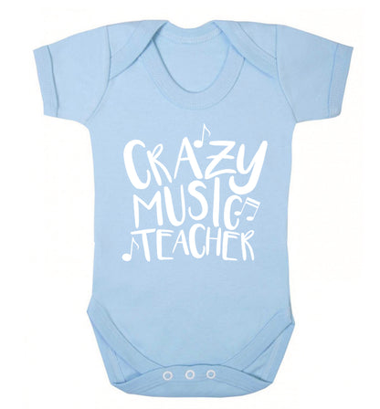 Crazy music teacher Baby Vest pale blue 18-24 months