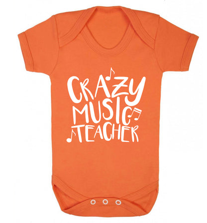 Crazy music teacher Baby Vest orange 18-24 months