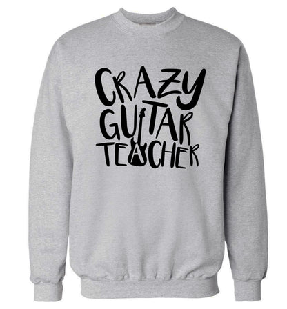 Crazy guitar teacher Adult's unisex grey Sweater 2XL