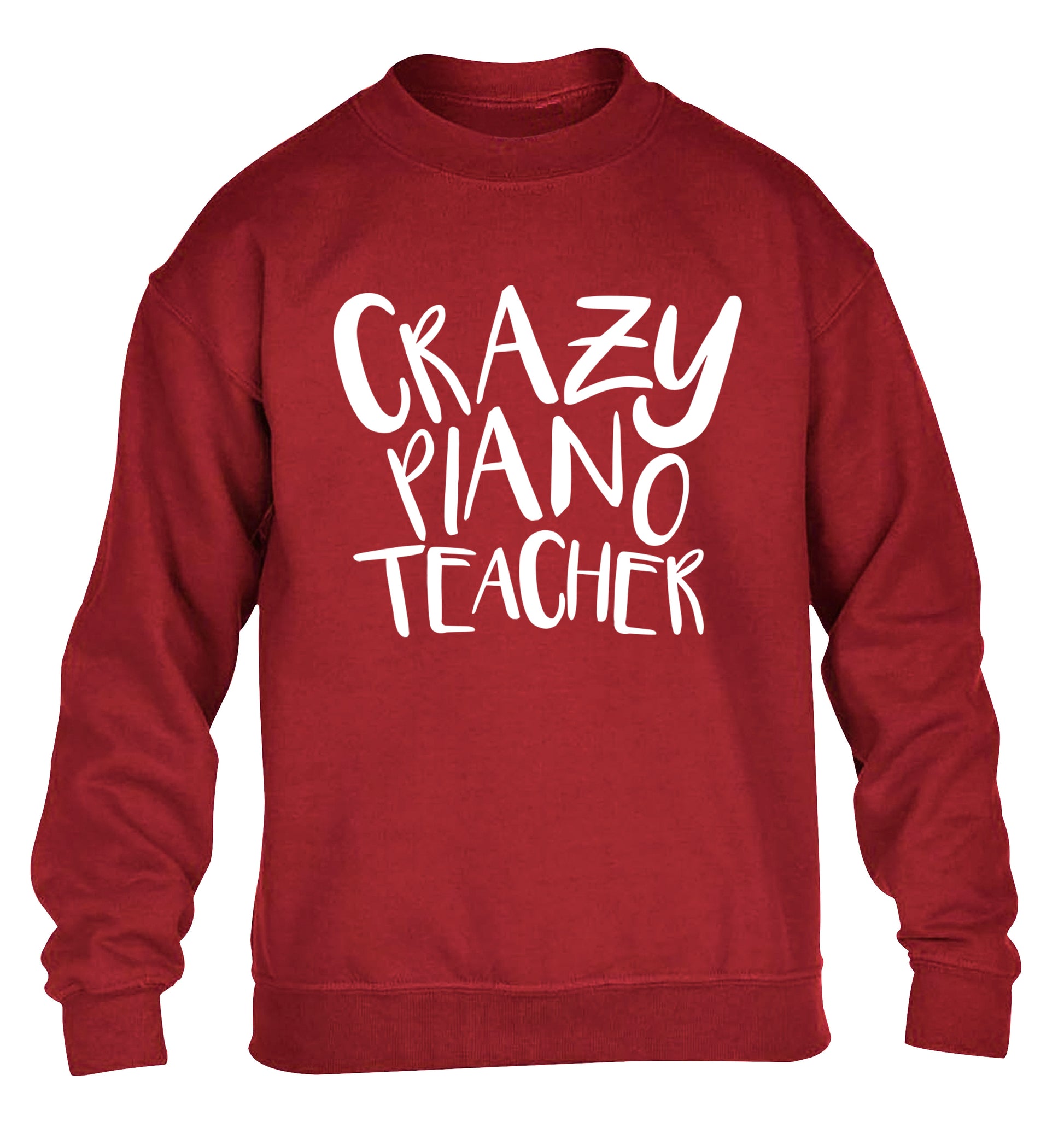 Crazy piano teacher children's grey sweater 12-13 Years