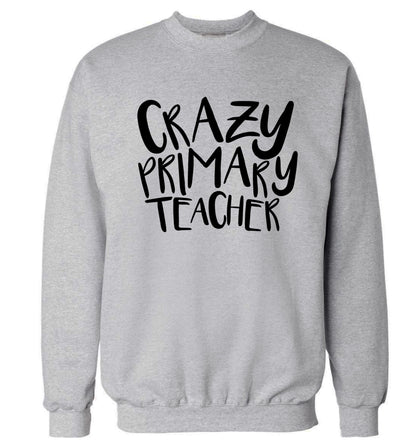Crazy primary teacher Adult's unisex grey Sweater 2XL