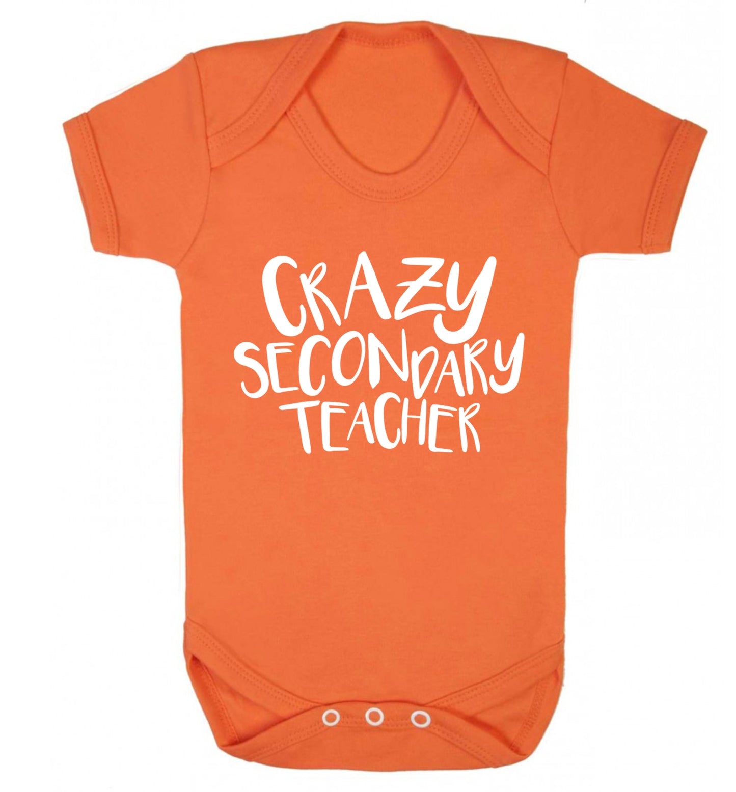 Crazy secondary teacher Baby Vest orange 18-24 months