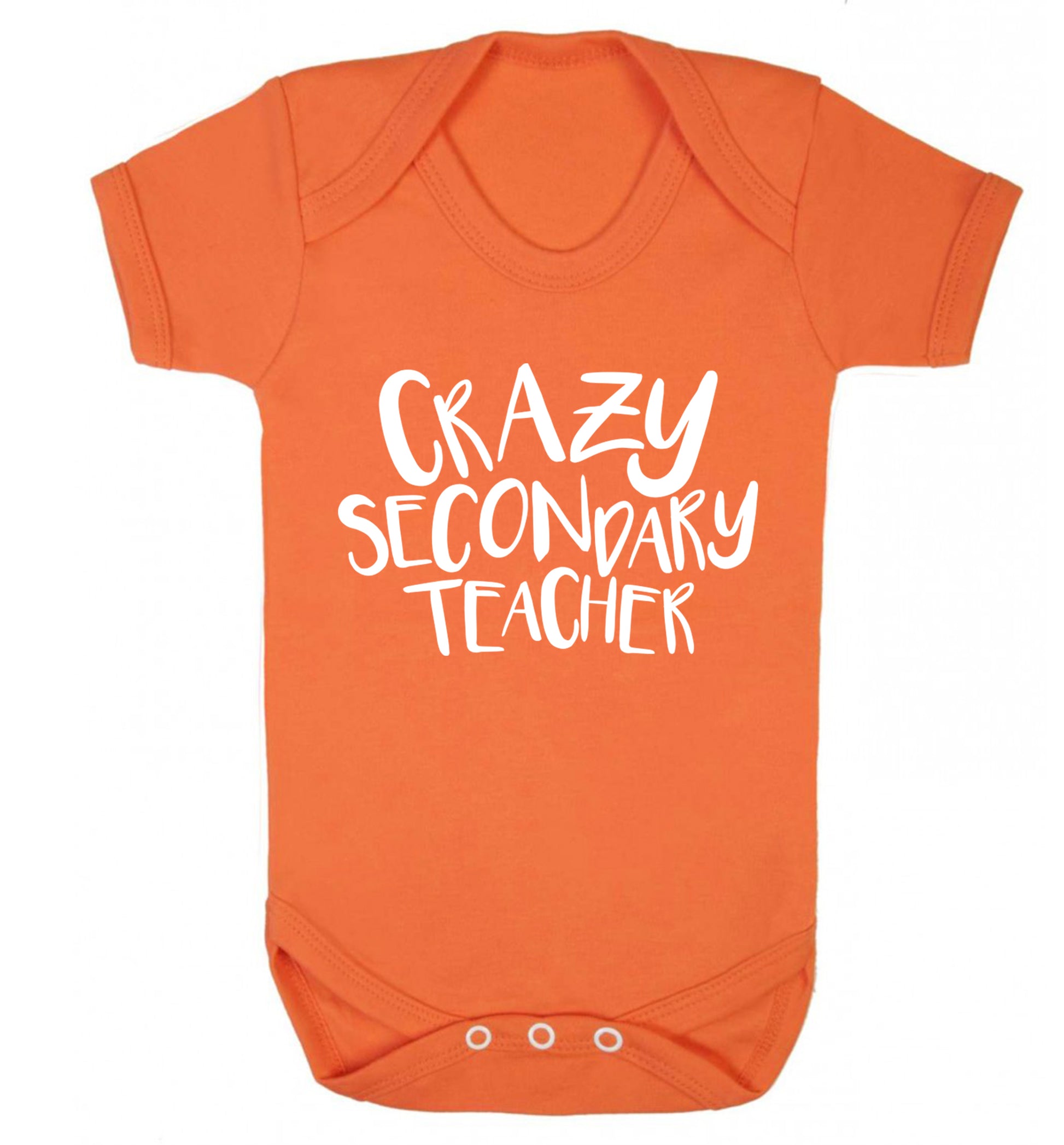 Crazy secondary teacher Baby Vest orange 18-24 months