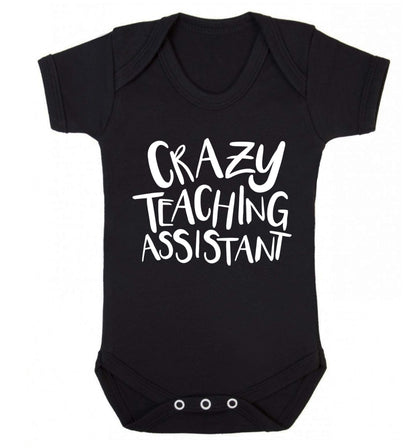 Crazy Teaching Assistant Baby Vest black 18-24 months
