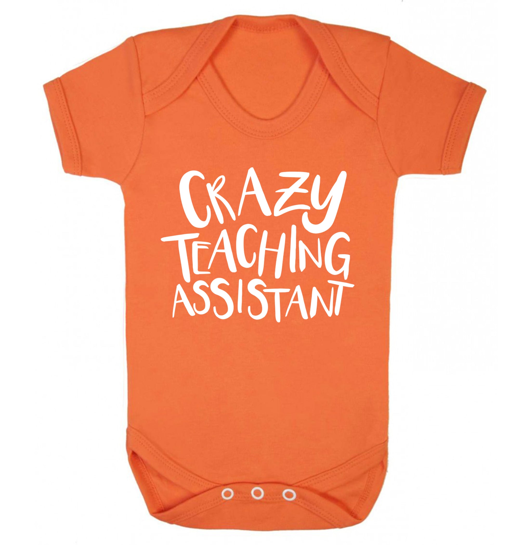 Crazy Teaching Assistant Baby Vest orange 18-24 months
