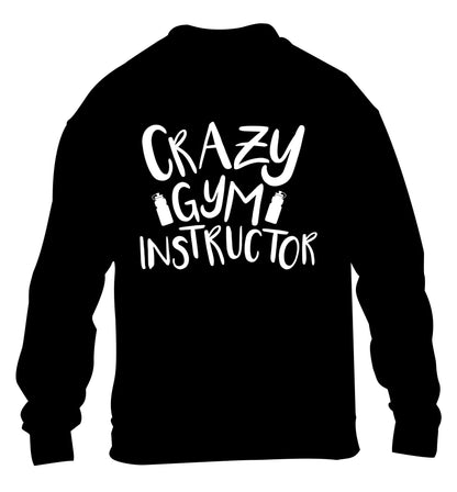 Crazy gym instructor children's black sweater 12-13 Years