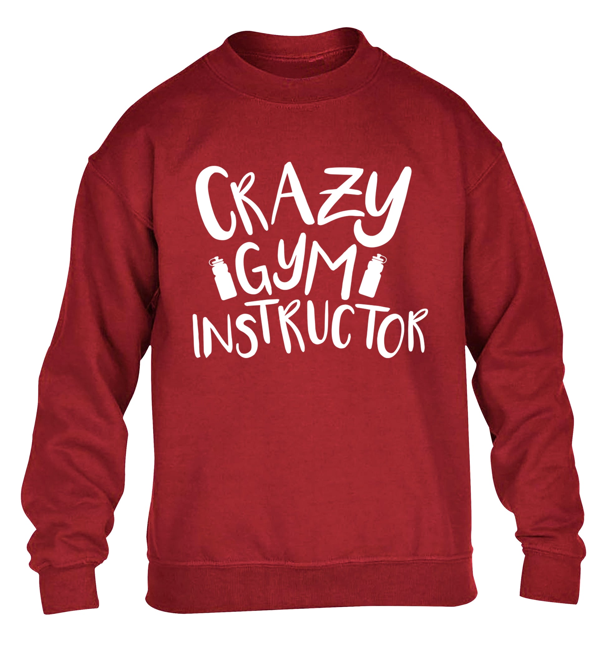 Crazy gym instructor children's grey sweater 12-13 Years