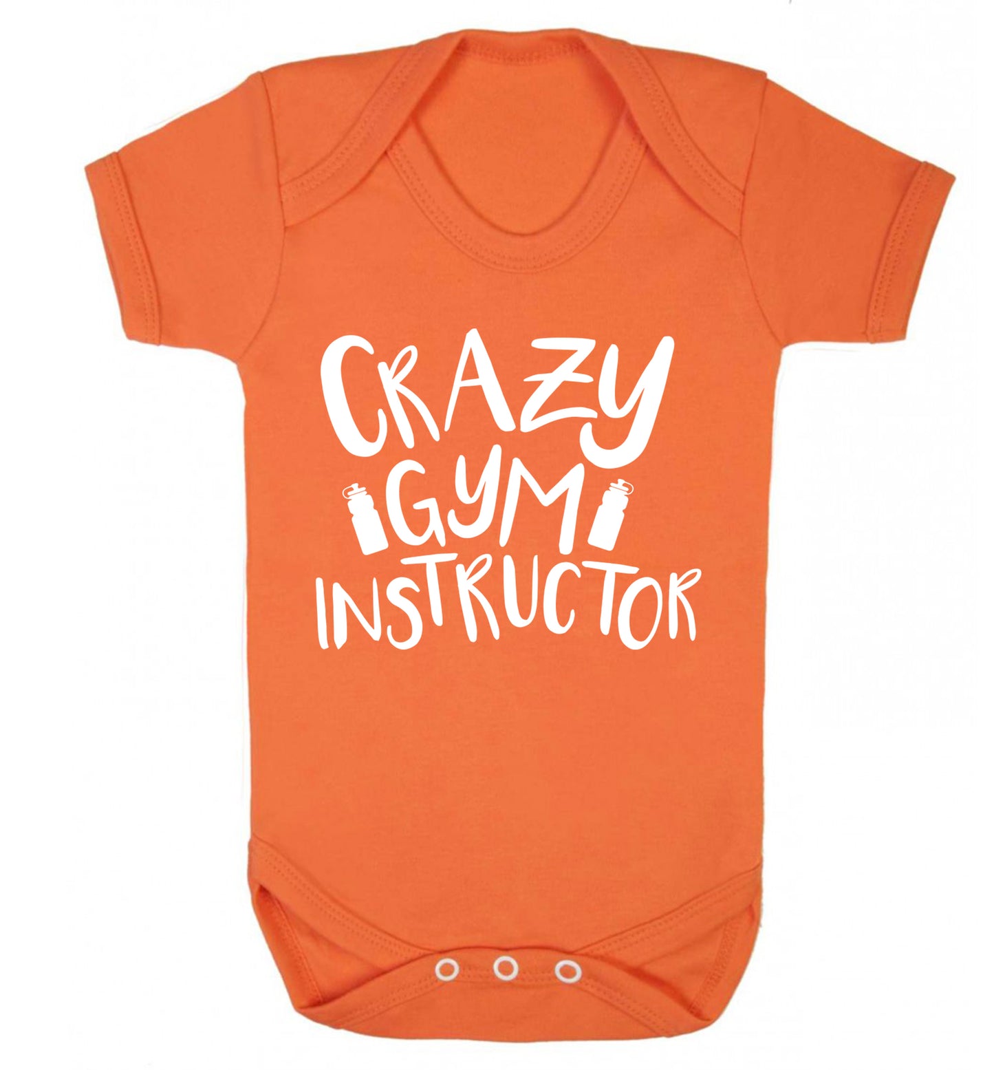 Crazy gym instructor Baby Vest orange 18-24 months