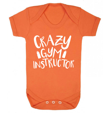 Crazy gym instructor Baby Vest orange 18-24 months