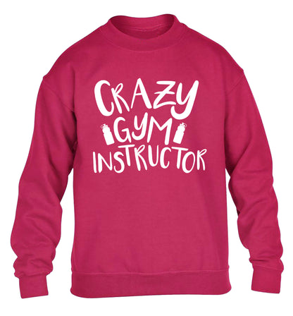 Crazy gym instructor children's pink sweater 12-13 Years