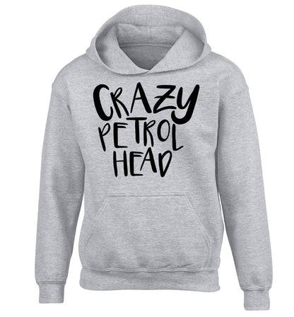 Crazy petrol head children's grey hoodie 12-13 Years