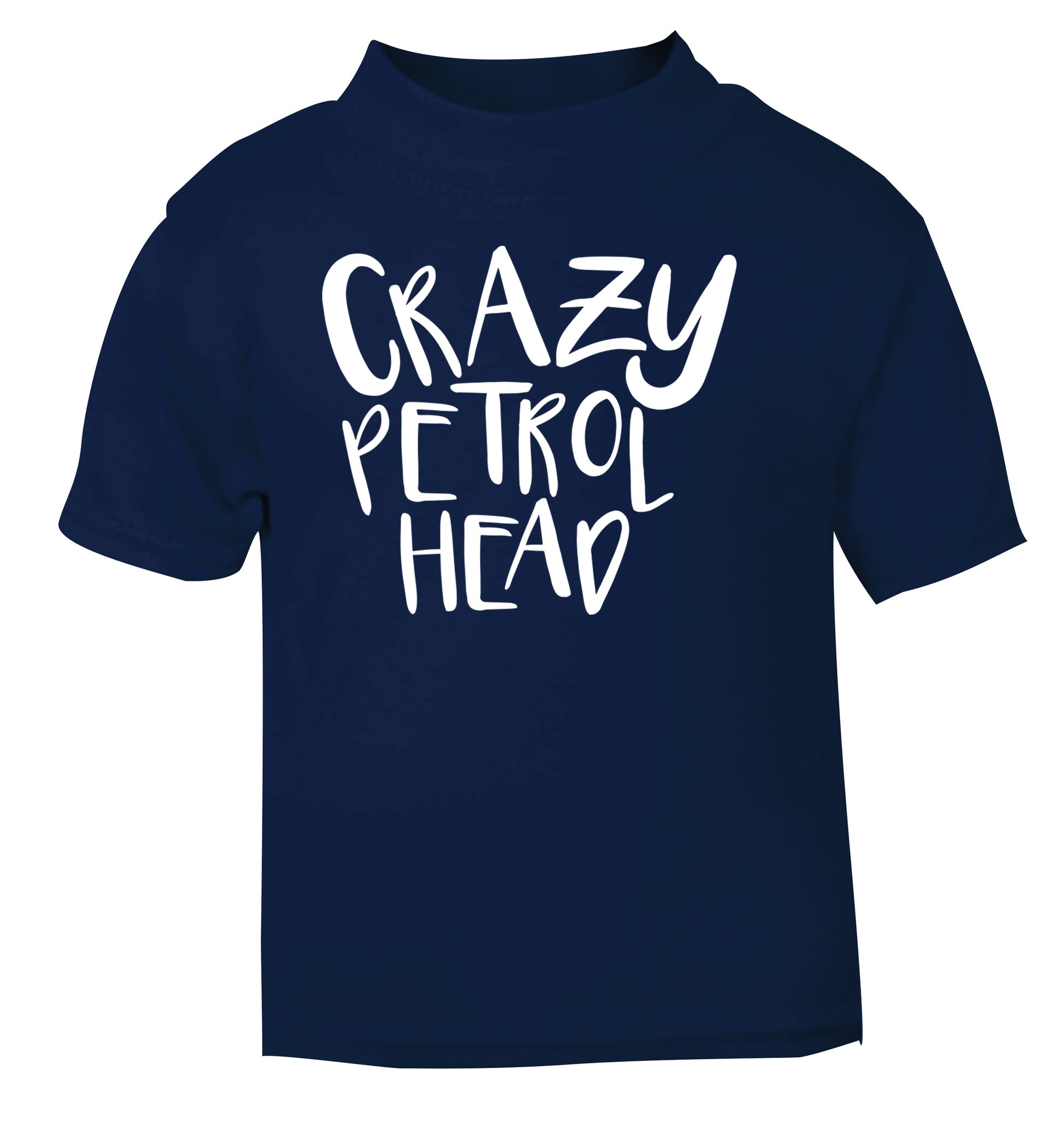 Crazy petrol head navy Baby Toddler Tshirt 2 Years