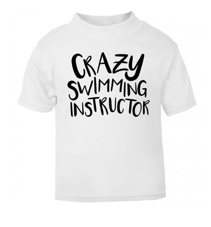 Crazy swimming instructor white Baby Toddler Tshirt 2 Years