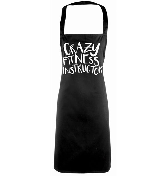 Crazy fitness instructor black apron