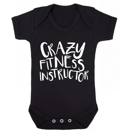 Crazy fitness instructor Baby Vest black 18-24 months
