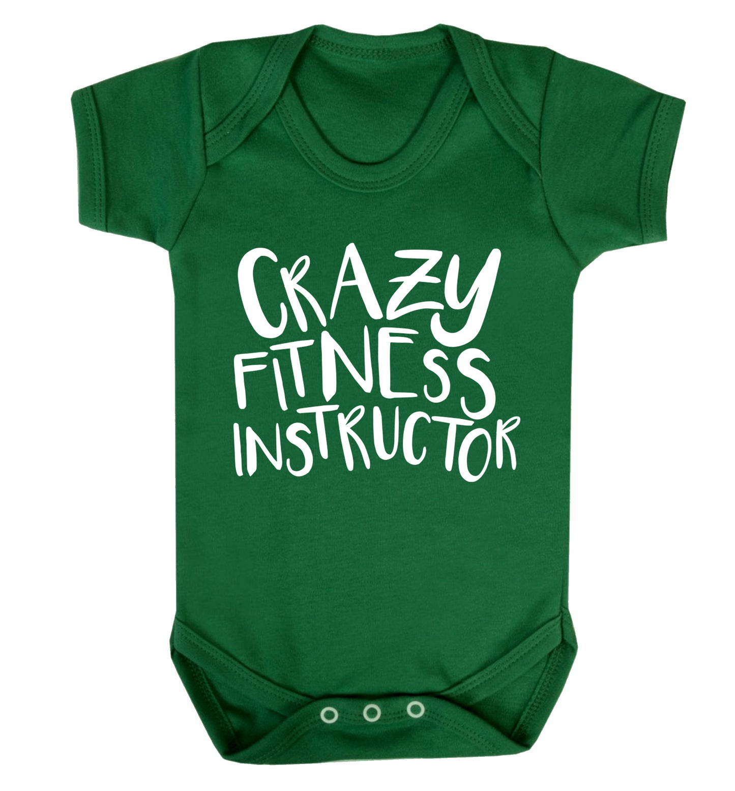 Crazy fitness instructor Baby Vest green 18-24 months