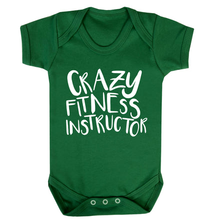 Crazy fitness instructor Baby Vest green 18-24 months