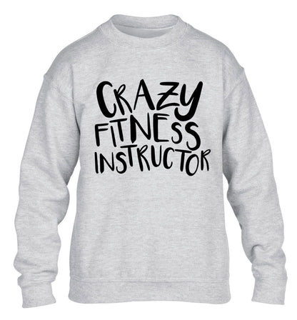 Crazy fitness instructor children's grey sweater 12-13 Years