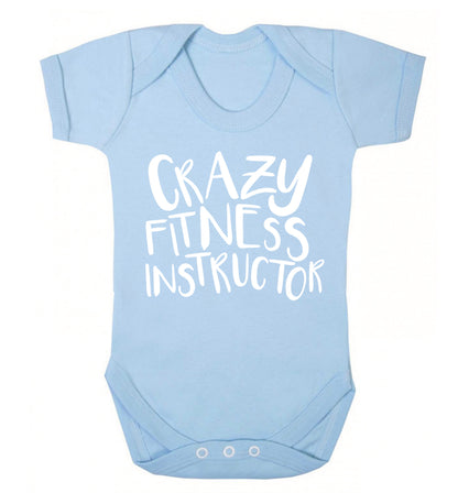 Crazy fitness instructor Baby Vest pale blue 18-24 months