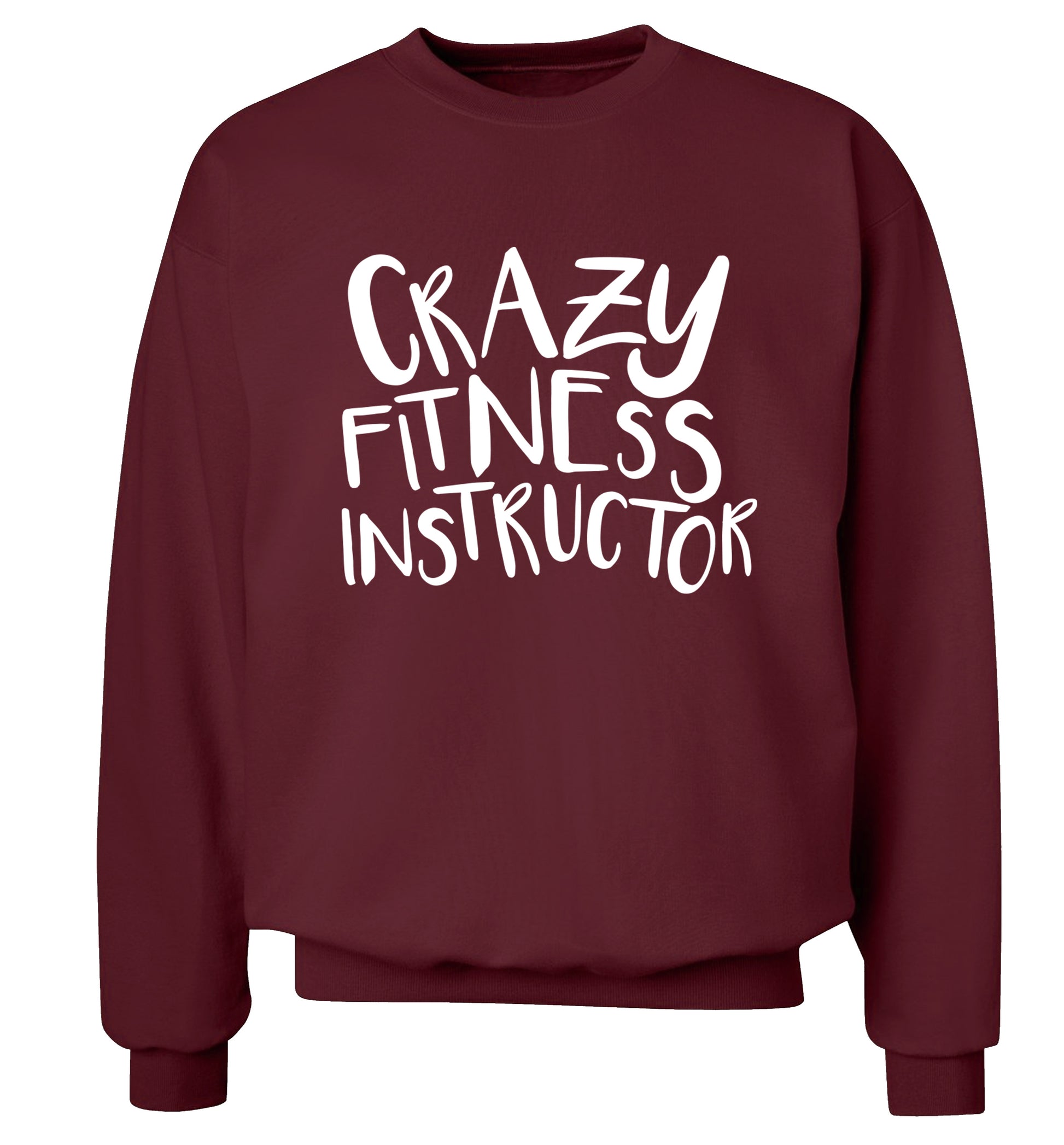 Crazy fitness instructor Adult's unisex maroon Sweater 2XL