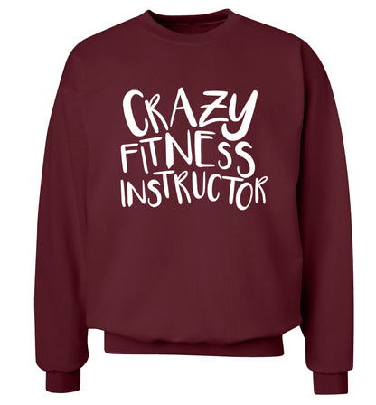 Crazy fitness instructor Adult's unisex maroon Sweater 2XL