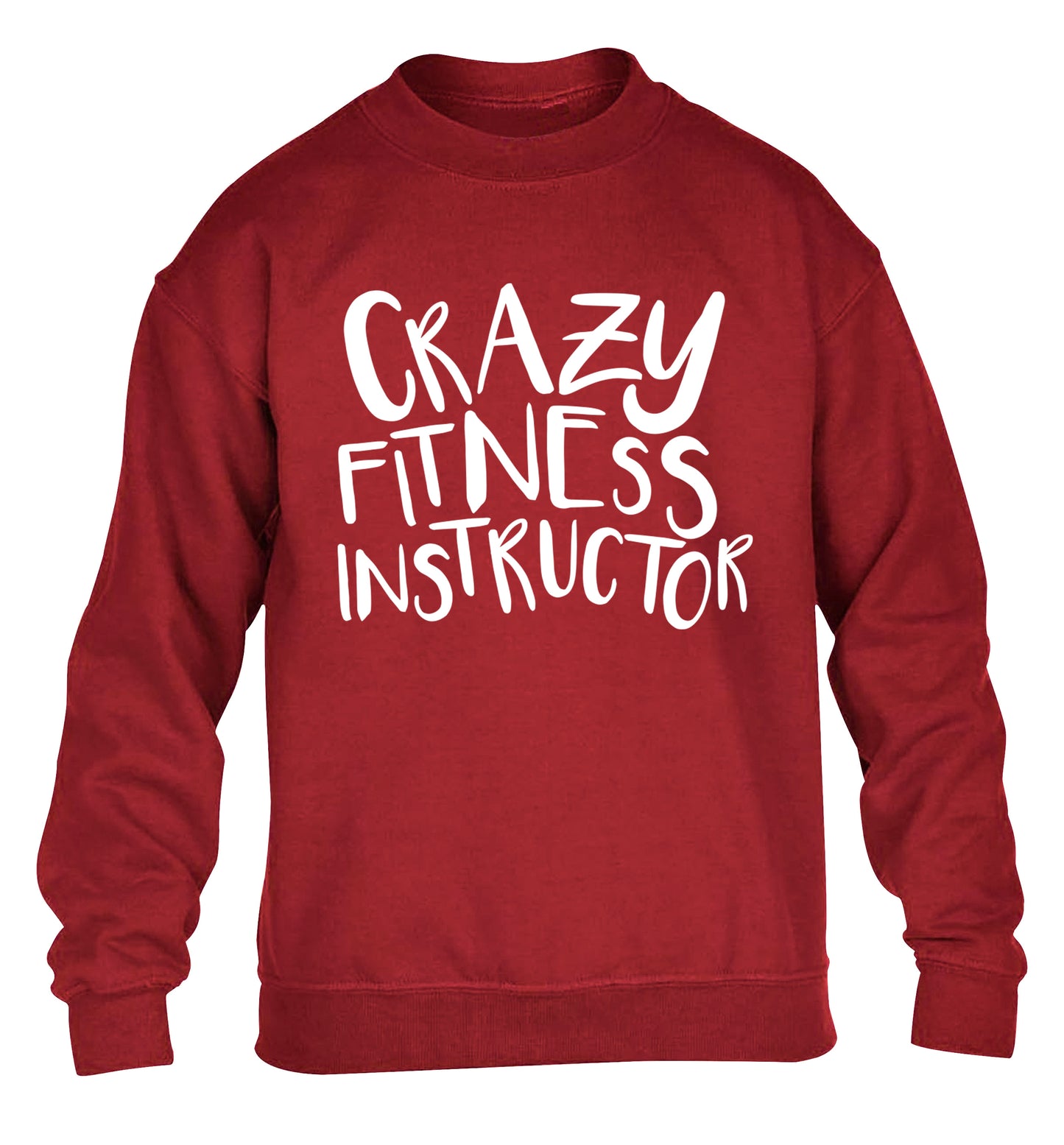 Crazy fitness instructor children's grey sweater 12-13 Years