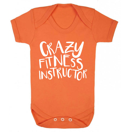 Crazy fitness instructor Baby Vest orange 18-24 months