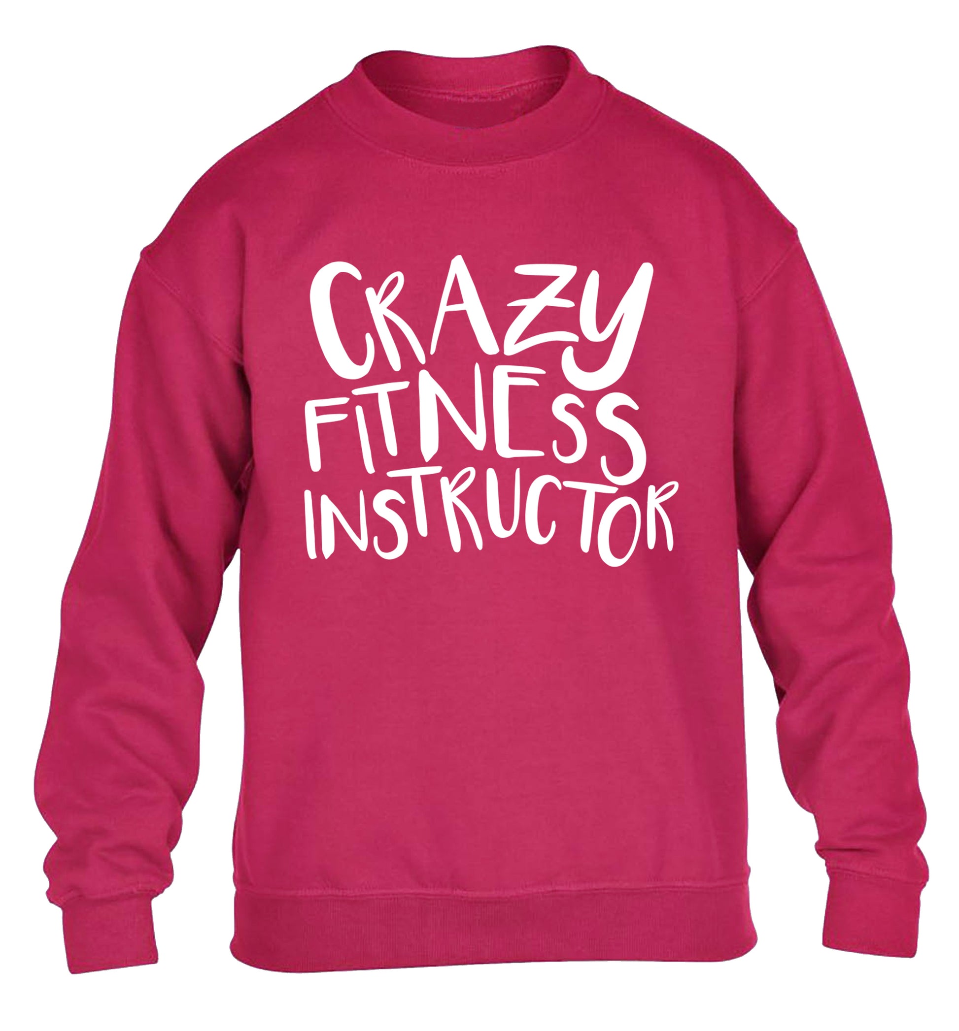 Crazy fitness instructor children's pink sweater 12-13 Years