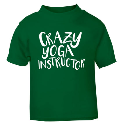 Crazy yoga instructor green Baby Toddler Tshirt 2 Years