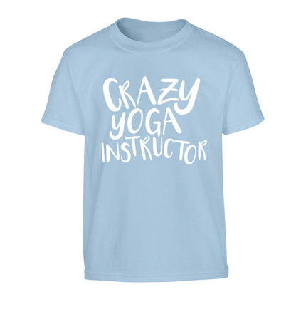 Crazy yoga instructor Children's light blue Tshirt 12-13 Years