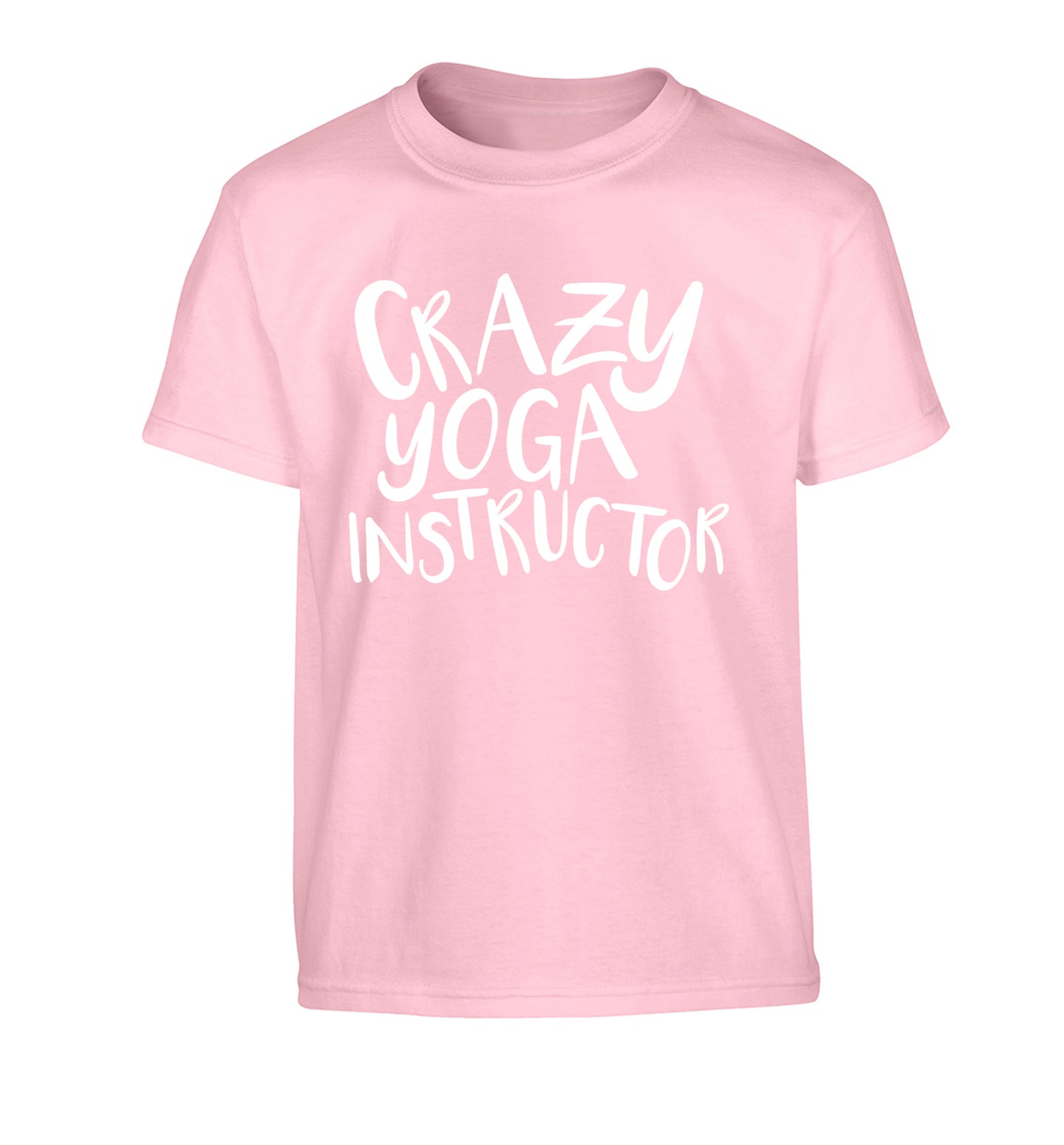 Crazy yoga instructor Children's light pink Tshirt 12-13 Years