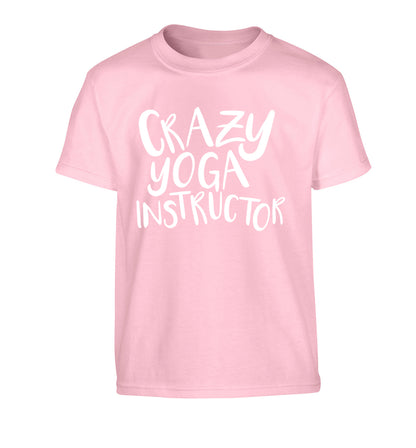 Crazy yoga instructor Children's light pink Tshirt 12-13 Years