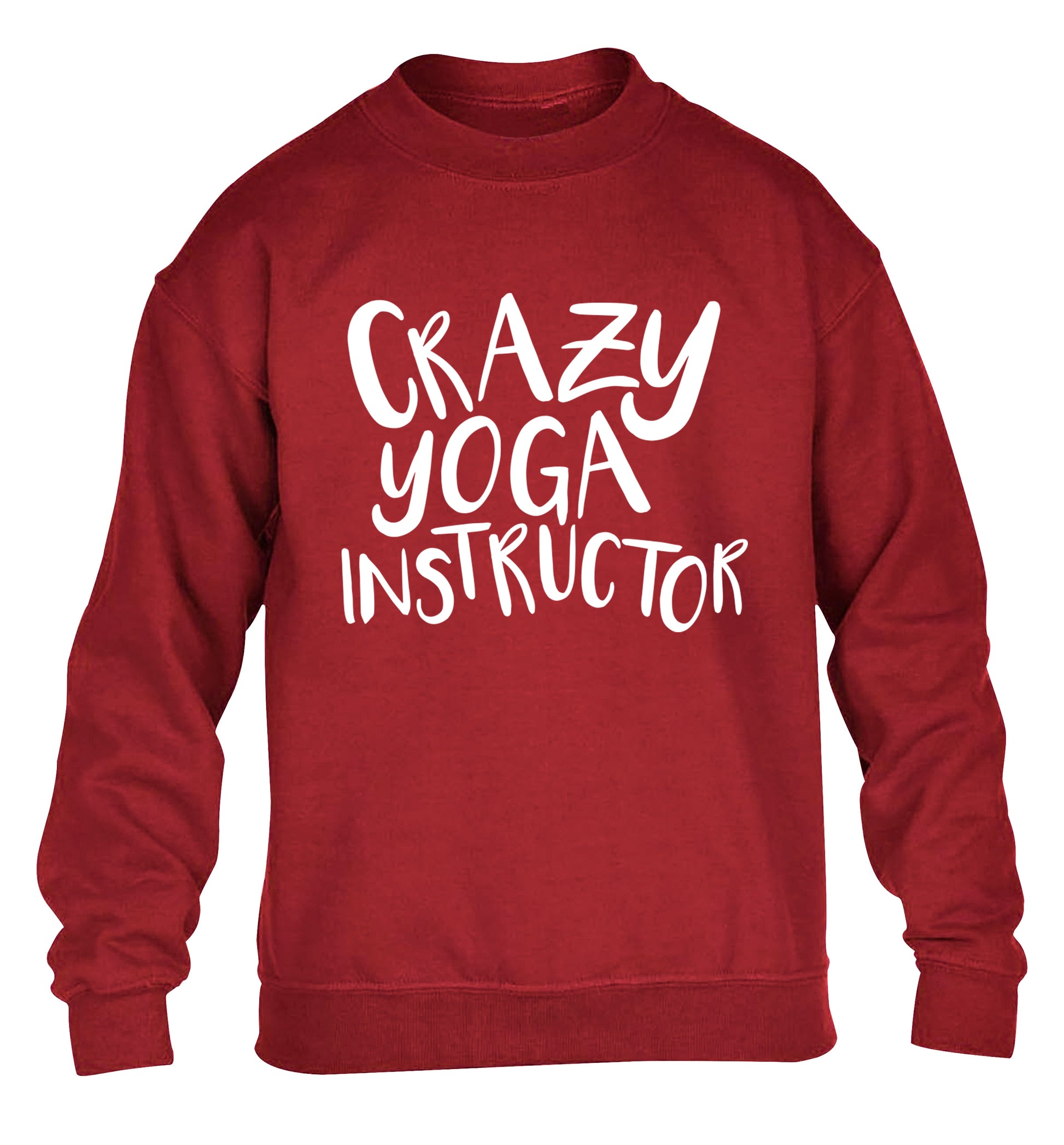 Crazy yoga instructor children's grey sweater 12-13 Years