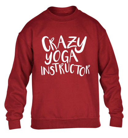 Crazy yoga instructor children's grey sweater 12-13 Years
