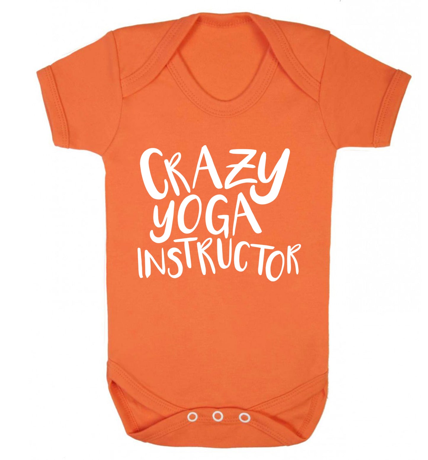 Crazy yoga instructor Baby Vest orange 18-24 months