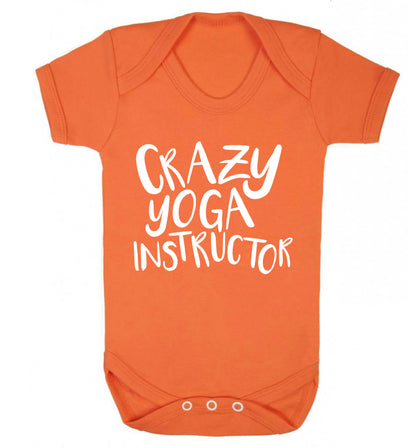 Crazy yoga instructor Baby Vest orange 18-24 months