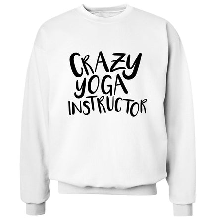 Crazy yoga instructor Adult's unisex white Sweater 2XL