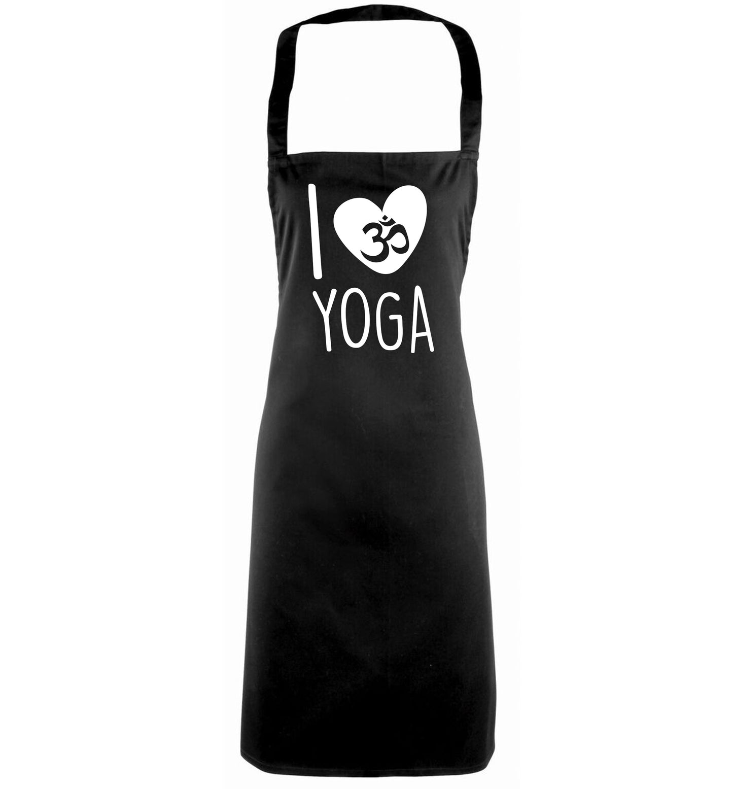 I love yoga black apron