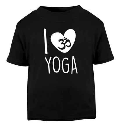I love yoga Black Baby Toddler Tshirt 2 years