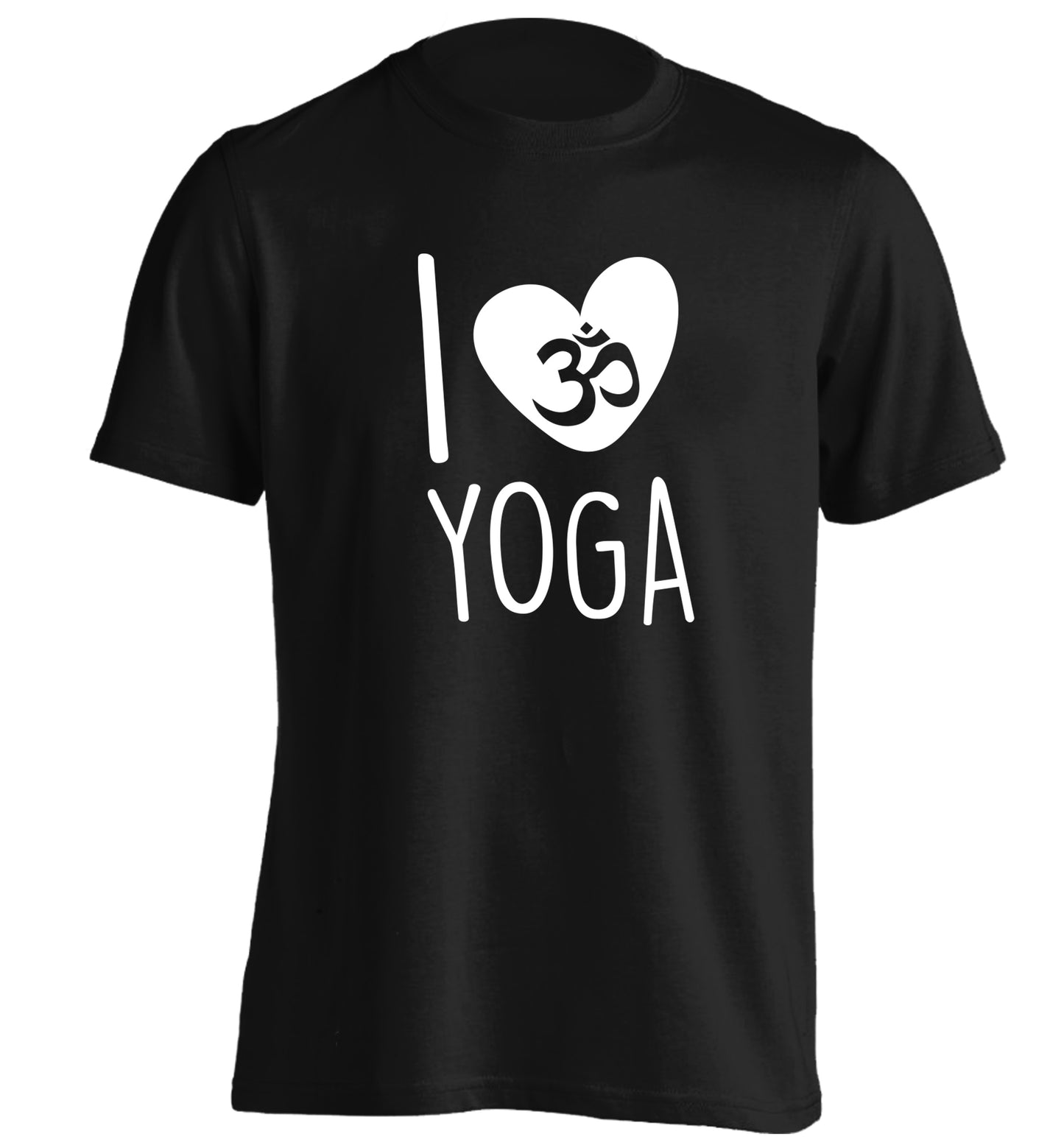 I love yoga adults unisex black Tshirt 2XL