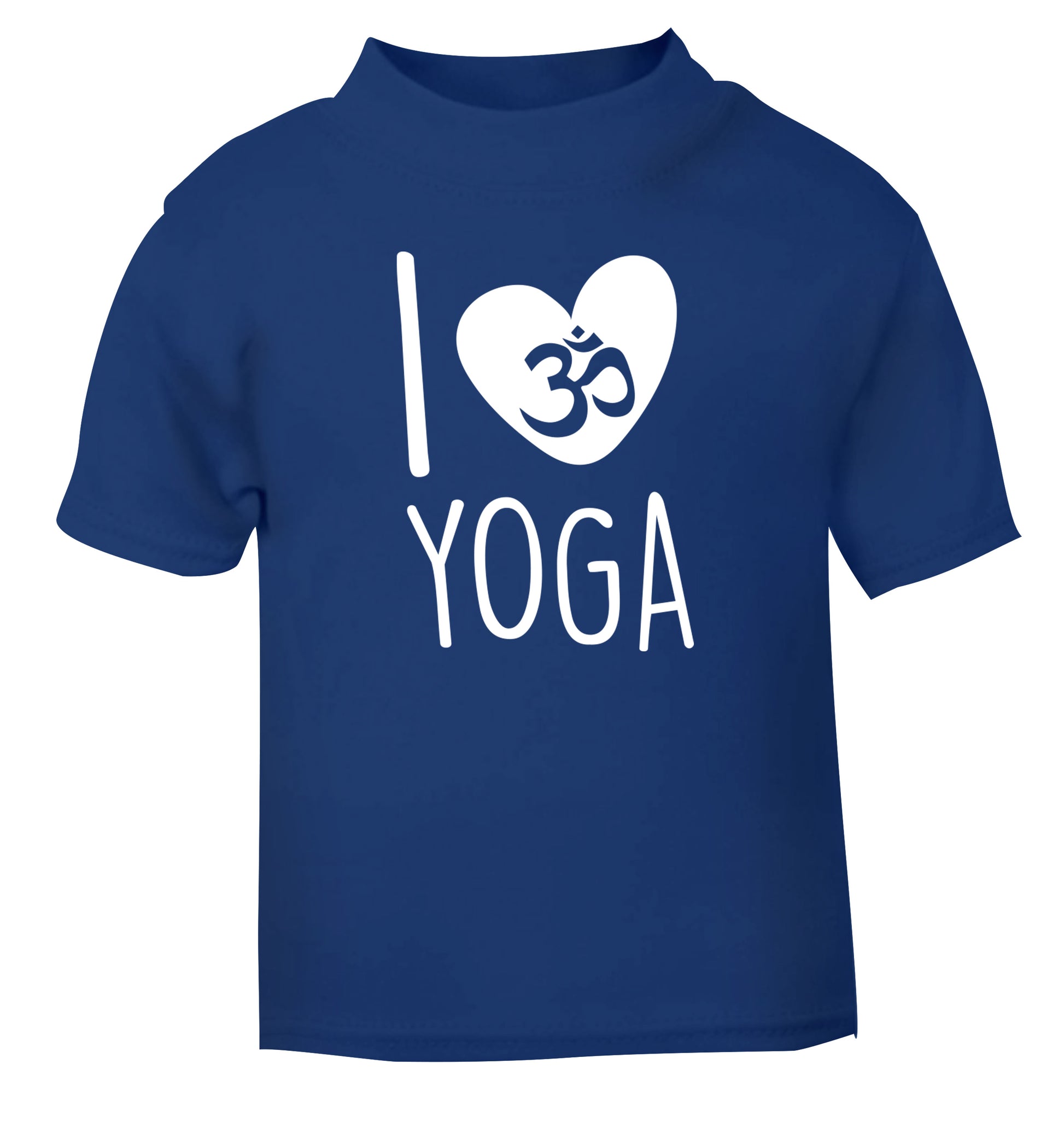 I love yoga blue Baby Toddler Tshirt 2 Years