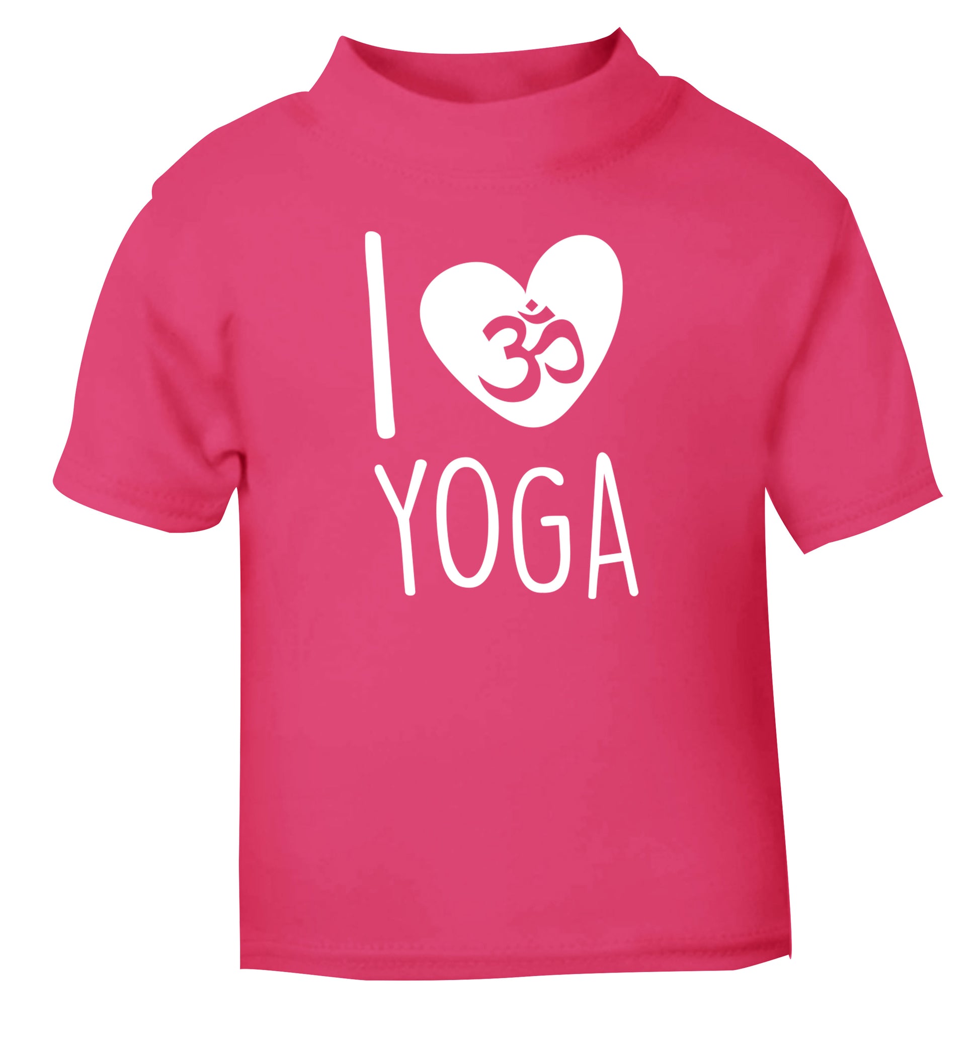 I love yoga pink Baby Toddler Tshirt 2 Years