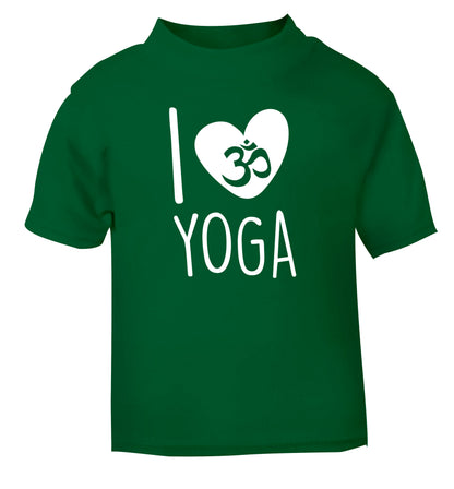 I love yoga green Baby Toddler Tshirt 2 Years