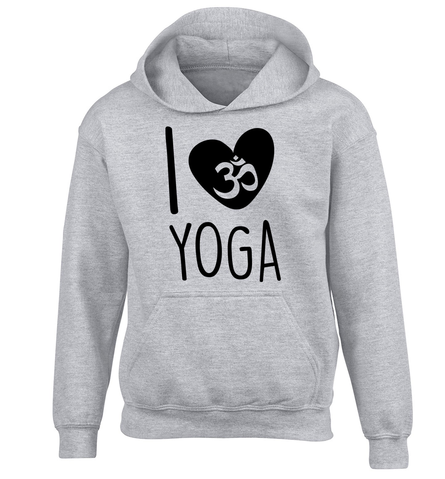 I love yoga children's grey hoodie 12-13 Years