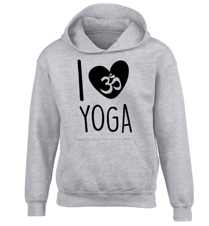I love yoga children's grey hoodie 12-13 Years