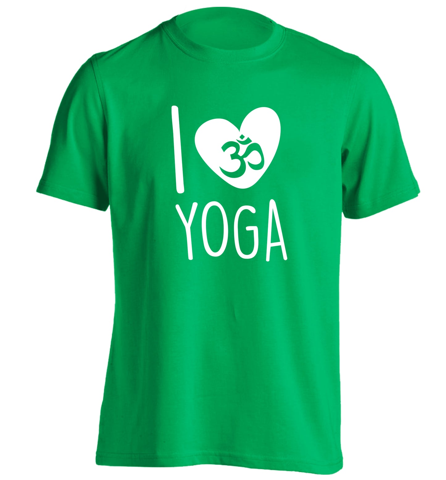 I love yoga adults unisex green Tshirt 2XL