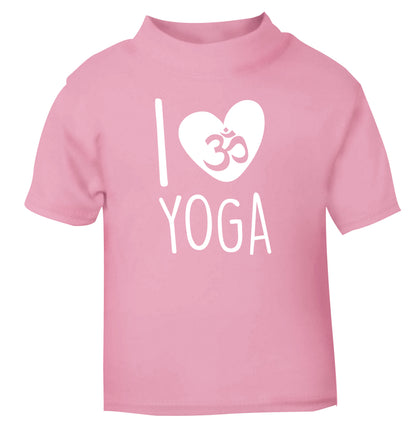 I love yoga light pink Baby Toddler Tshirt 2 Years