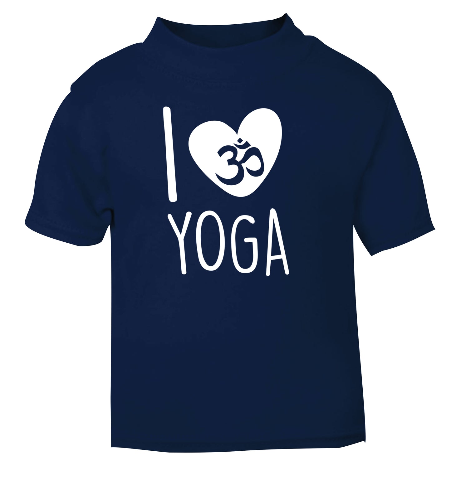I love yoga navy Baby Toddler Tshirt 2 Years