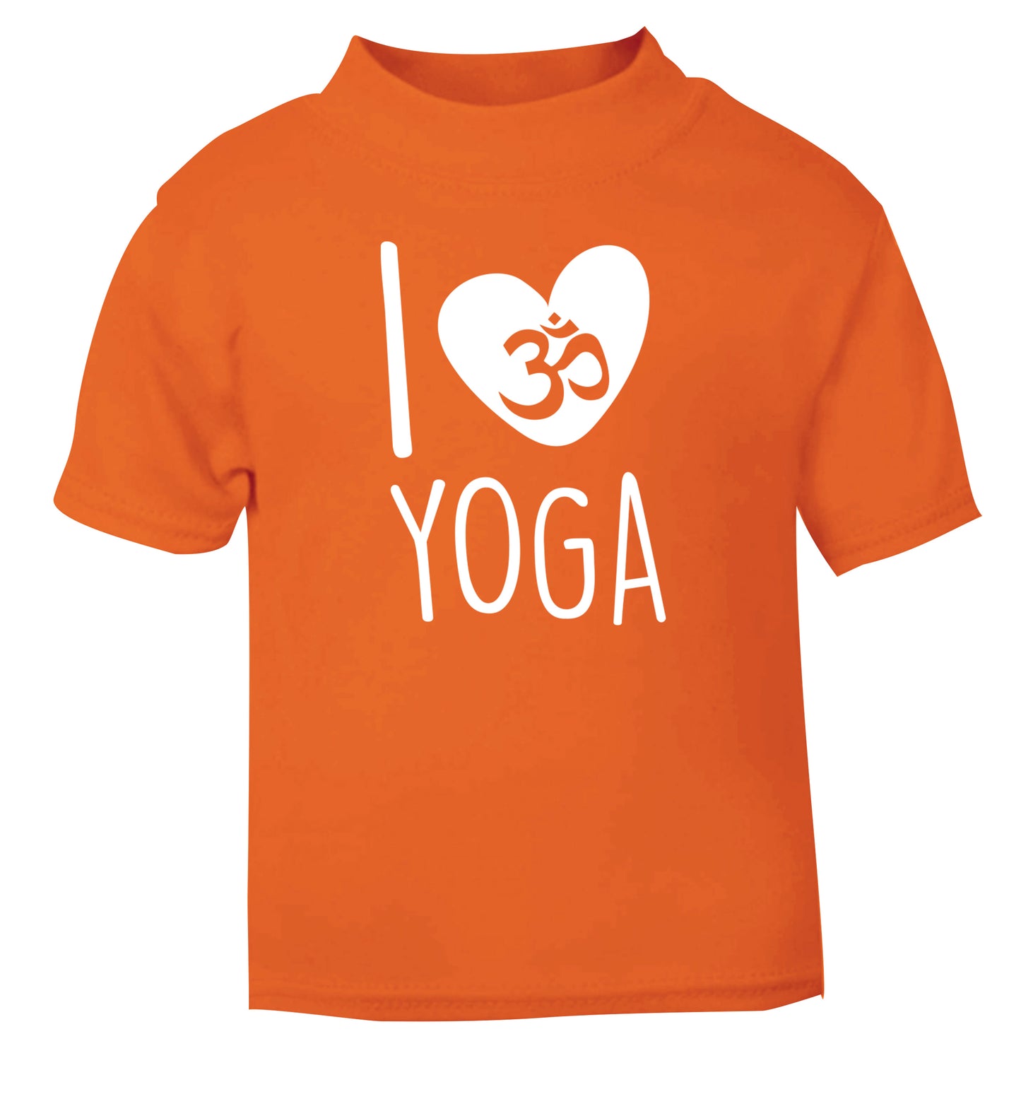 I love yoga orange Baby Toddler Tshirt 2 Years